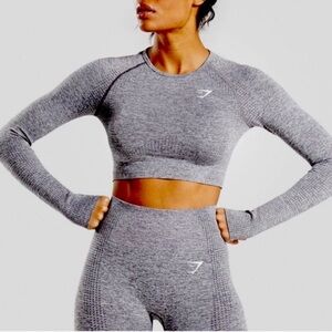 Gymshark Vital Seamless Long Sleeve Crop Top Sz S